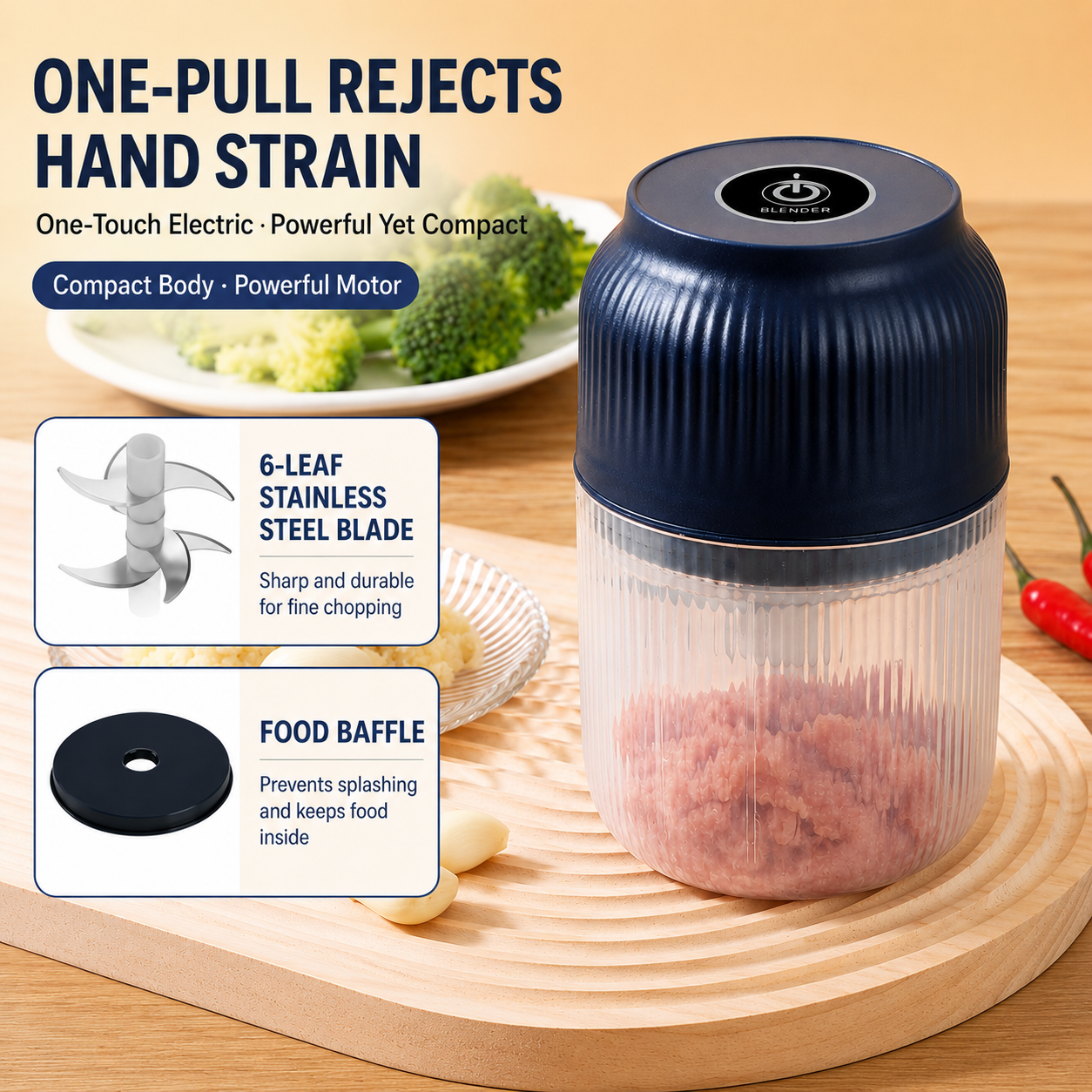 💘Stop Mincing Garlic Like It’s 1999. One Click, One-Touch Electric Garlic Chopper for Faster, Easier Meal Prep. ⚡🧄