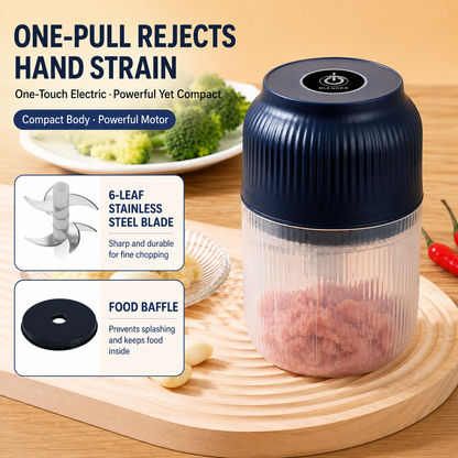 💘Stop Mincing Garlic Like It’s 1999. One Click, One-Touch Electric Garlic Chopper for Faster, Easier Meal Prep. ⚡🧄