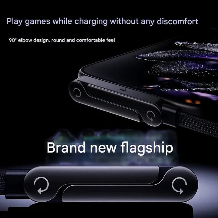 Official Authorized | 2-in-1 Invisible Holder Charger Cable - 240W Fast Charging Cord with Built-In Phone Stand（副本）