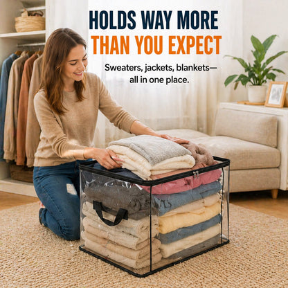 💖LAST DAY 50% OFF ✨📦Lumazilo® Large Heavy-Duty Thick Plastic Clear Storage