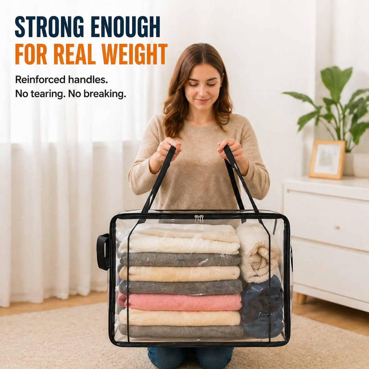 💖LAST DAY 50% OFF ✨📦Lumazilo® Large Heavy-Duty Thick Plastic Clear Storage