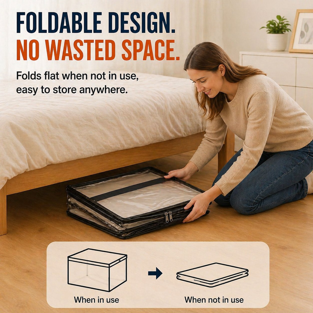 💖LAST DAY 50% OFF ✨📦Lumazilo® Large Heavy-Duty Thick Plastic Clear Storage