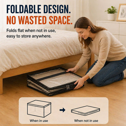 💖LAST DAY 50% OFF ✨📦Lumazilo® Large Heavy-Duty Thick Plastic Clear Storage