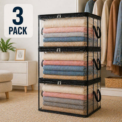 💖LAST DAY 50% OFF ✨📦Lumazilo® Large Heavy-Duty Thick Plastic Clear Storage