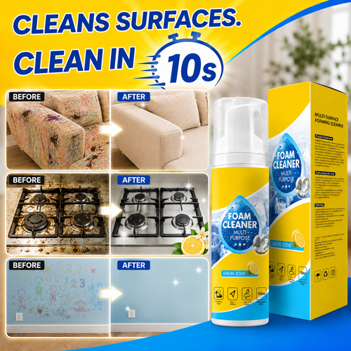 Last Day 50% OFF🔥 Foam No-Rinse Cleaner — Spray, Wipe & Done